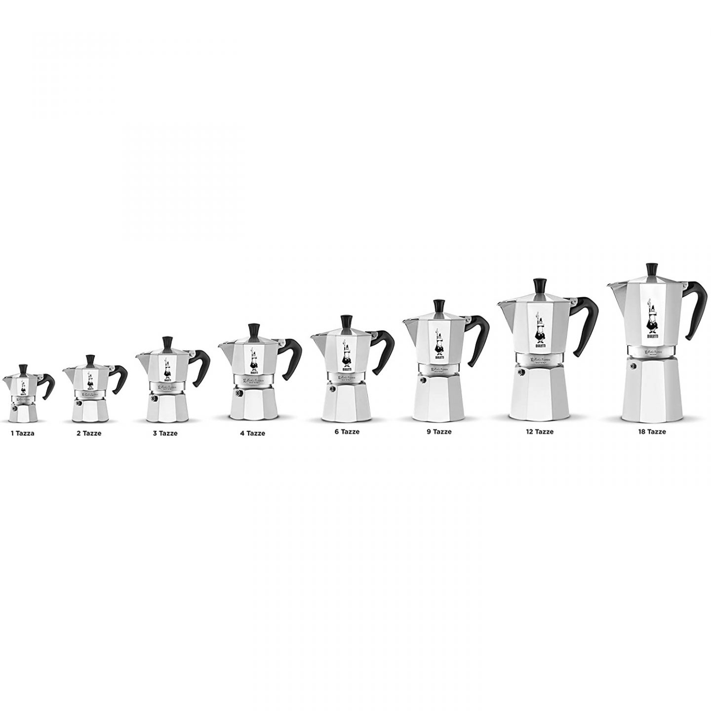 موکاپات بیالتی مدل Moka Express کاپ 12 نفره رنگ نقره ای بونوکافه